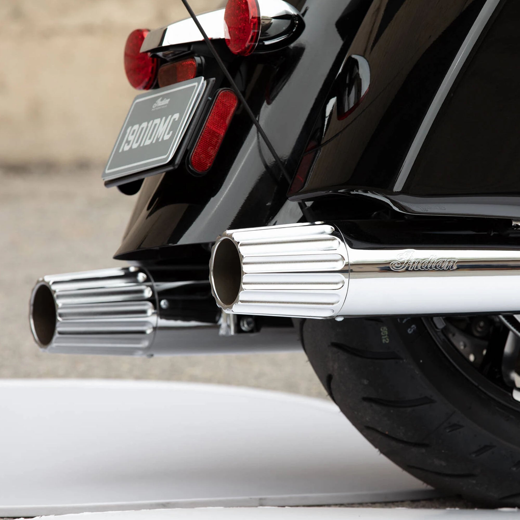 Indian Motorcycle 2880799-156 Polaris Chrome Grooved Exhaust Tips Genuine OEM