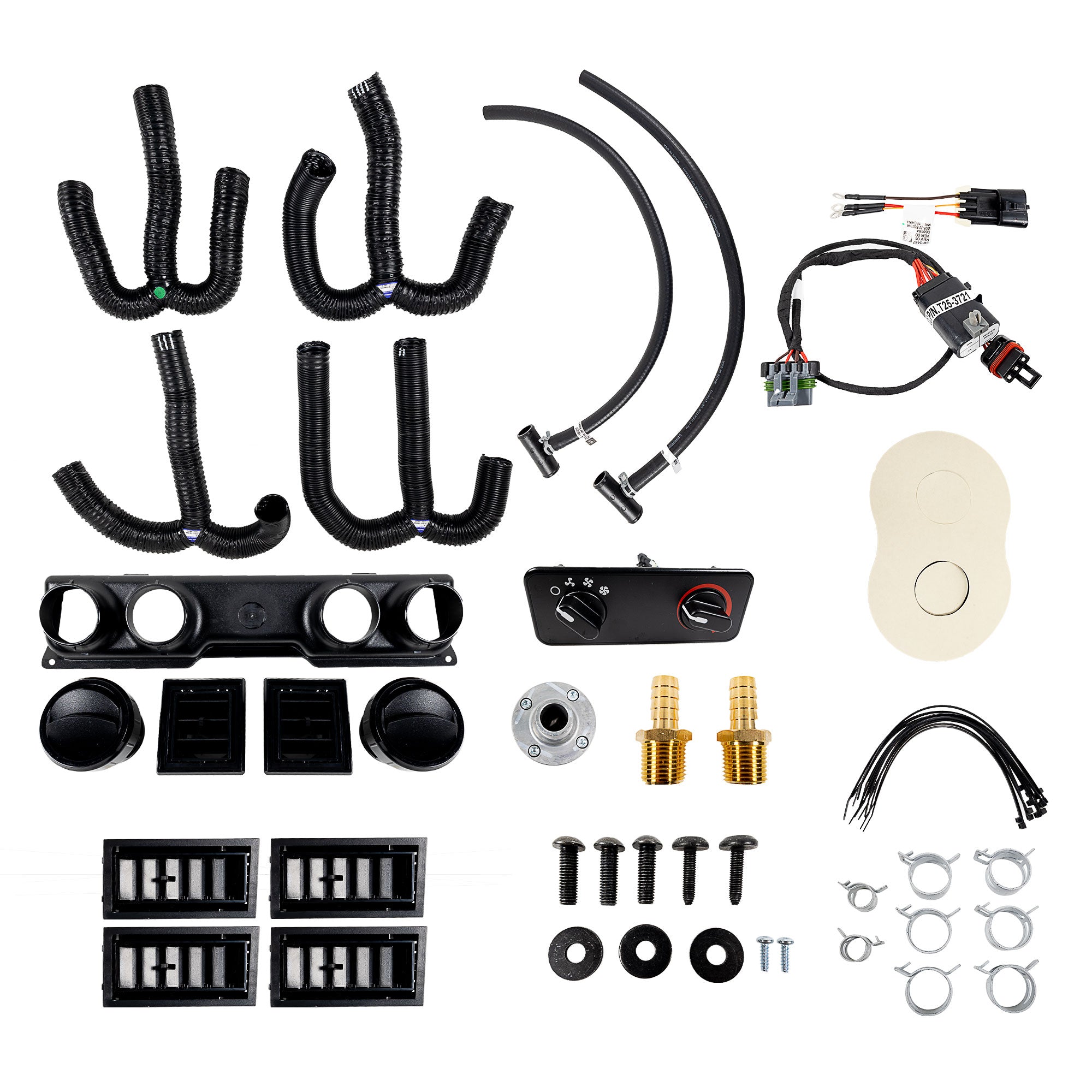 Polaris 2881316 Black 8 Vent Dash Heater Defroster Kit OEM 2016-2020 General 1000 Deluxe