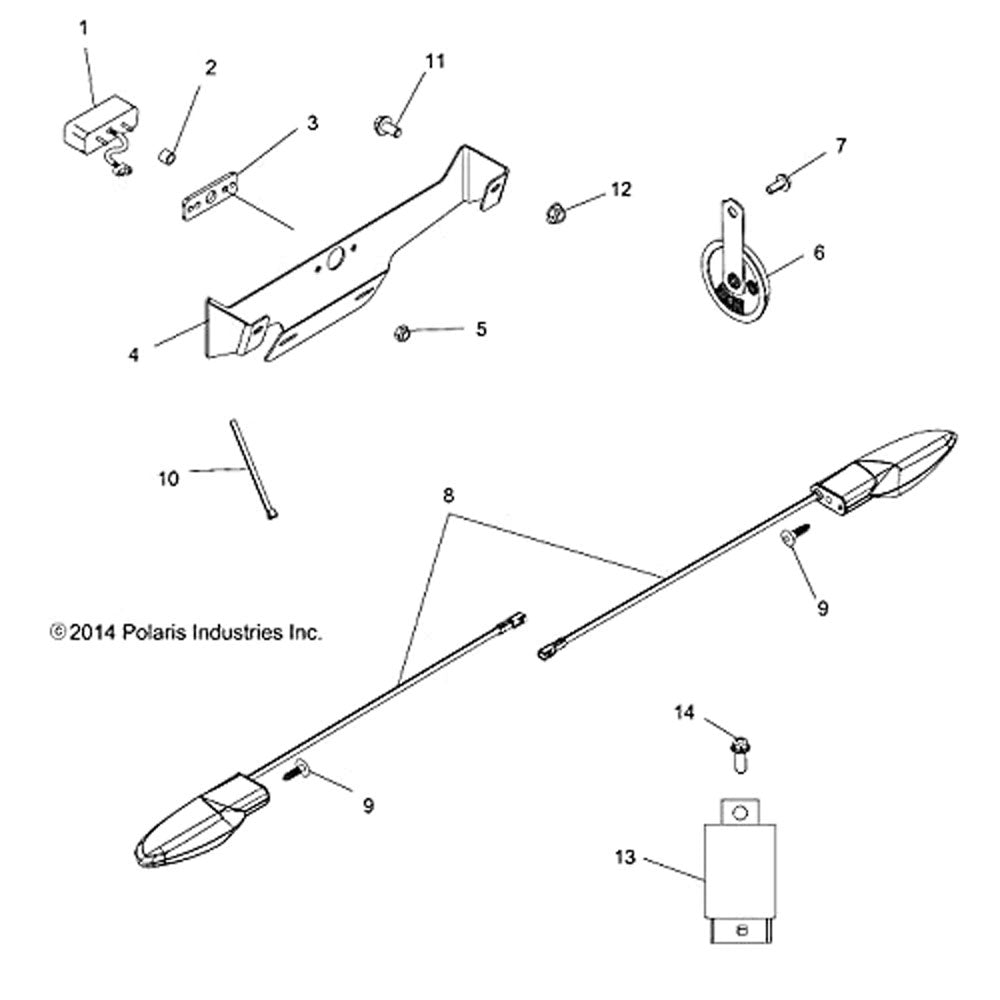 Polaris 5253783-067 Black Registration Plate Bracket Sportsman 850 550 SP
