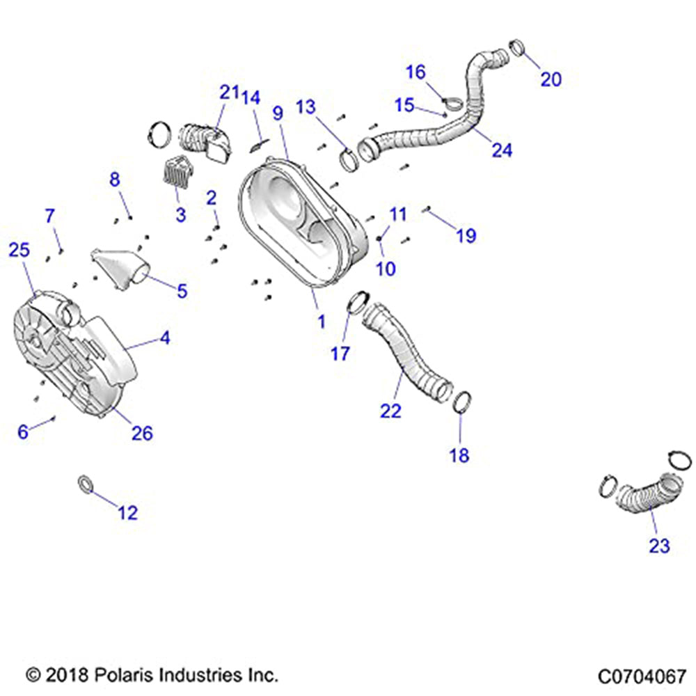 Polaris 5415467 Inlet Clutch Hose General 1000 XP  4 2016-2025