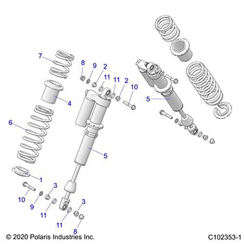 Polaris 5455821 Spring Spacer Sportsman Scrambler 1000 XP  S 2020-2025
