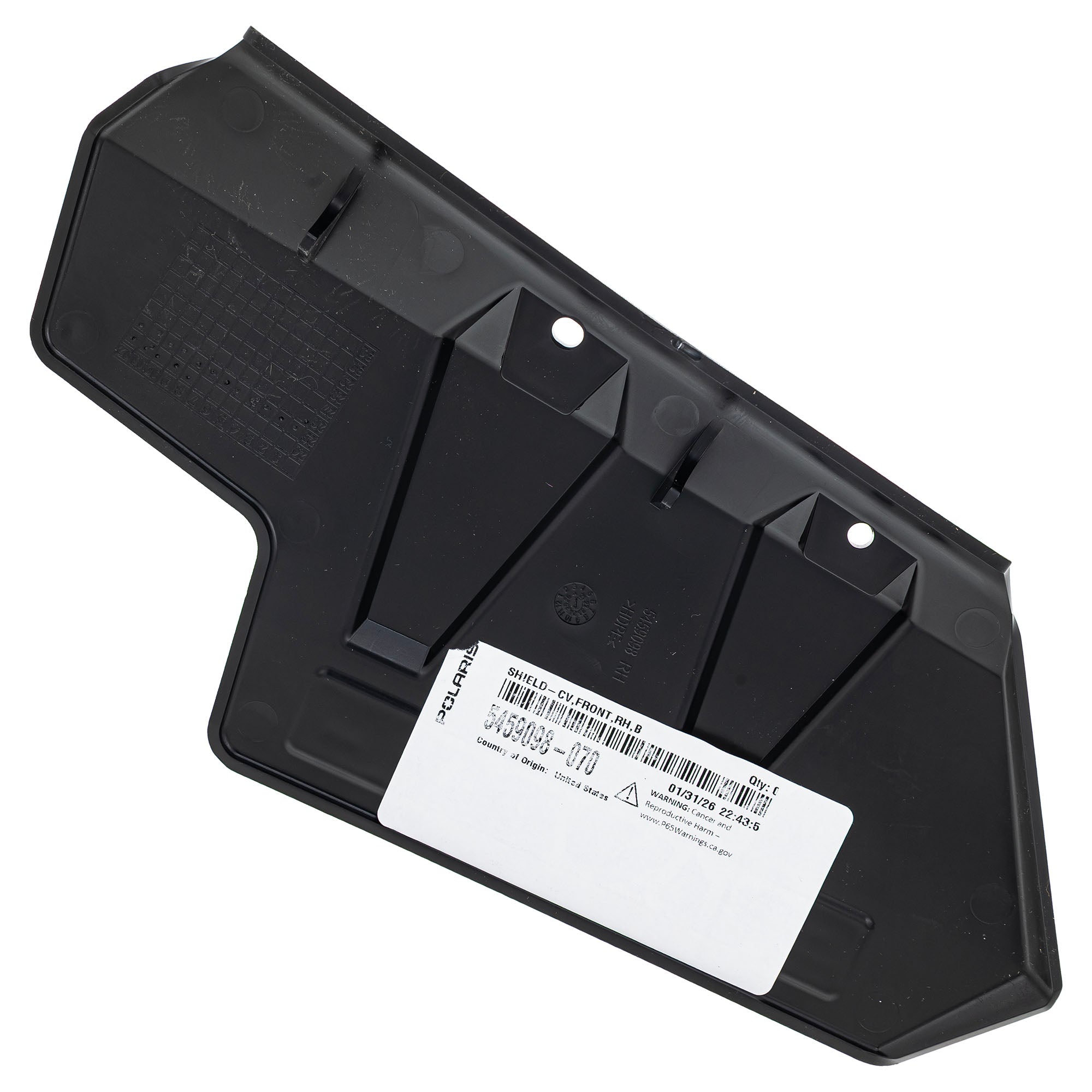 Polaris 5459098-070 Front Right Hand Shield-Cv Black Kinetic Ranger Crew XP EPS