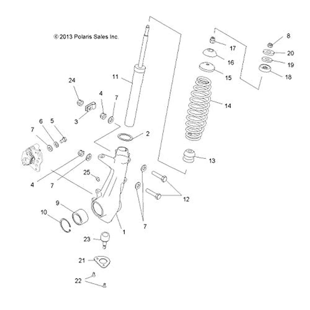 Polaris 7043950-458 Matte Black Compression Spring Sportsman ETX 2015