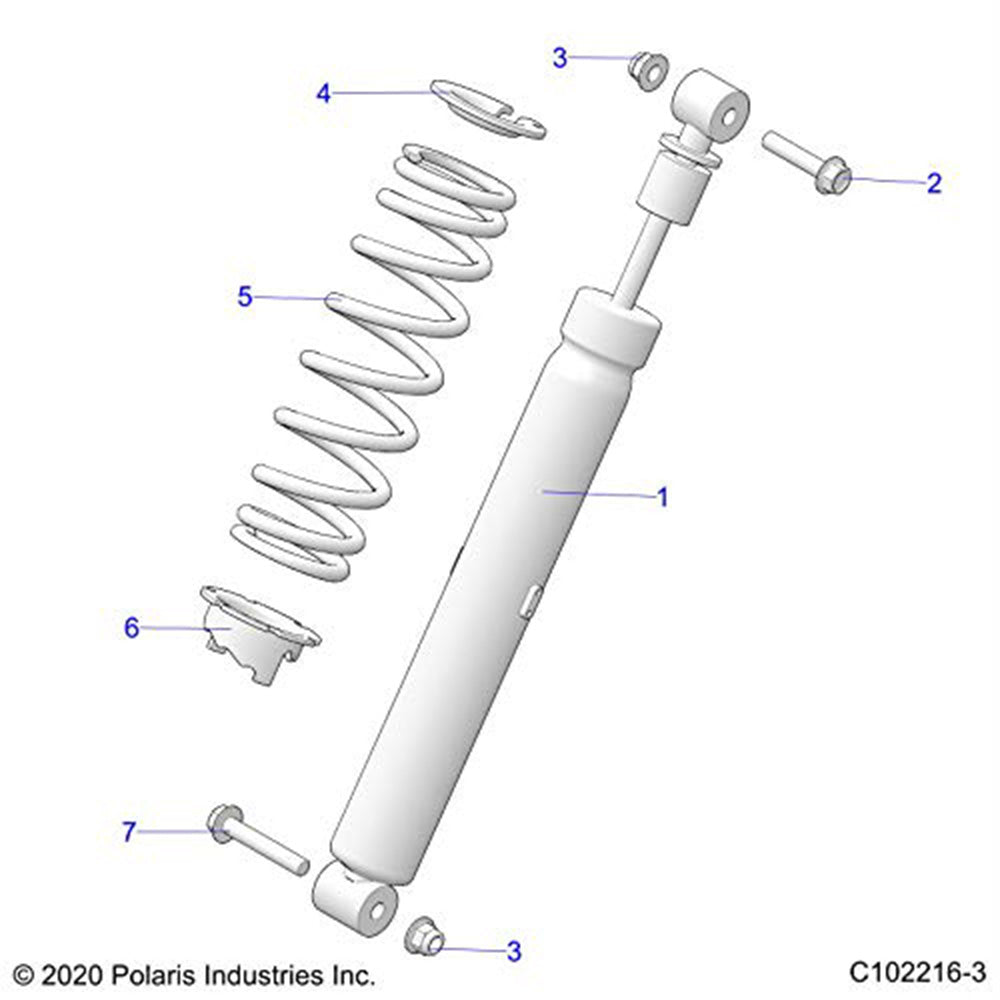 Polaris 7044393 Rear Shock Sportsman 1000 850 XP 2016-2025