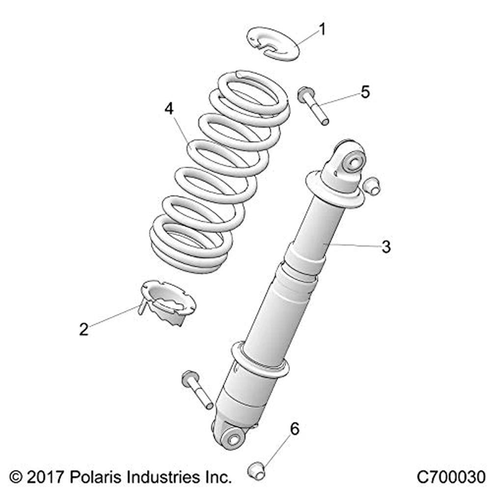 Polaris 7044793-133 Bright White Spring Ranger 1000 XP 2018