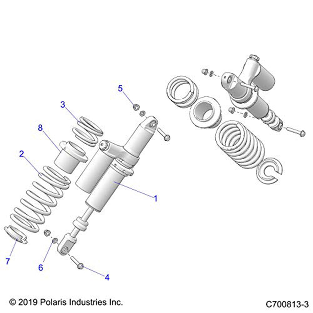 Polaris 7045323 Rear Shock General 1000 XP  4 2020-2025