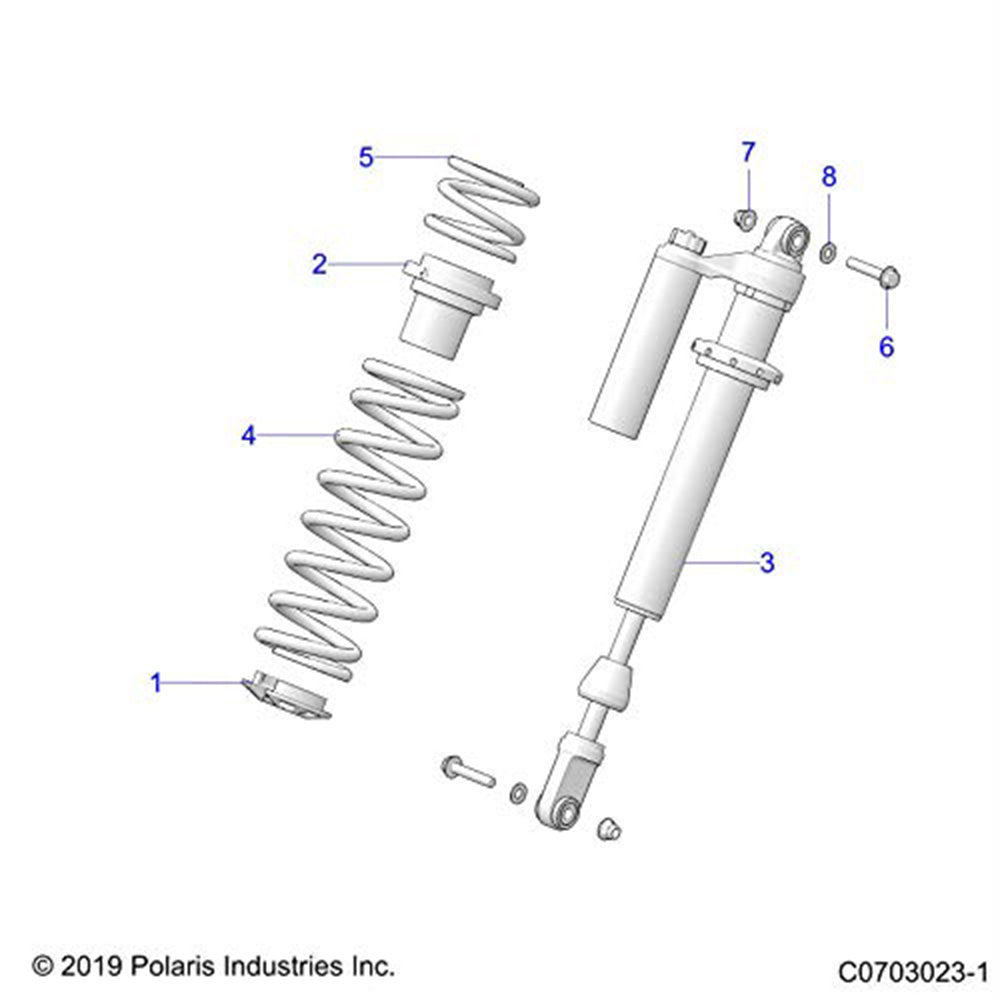 Polaris 7045427 Front Left Hand Shock RZR  XP  4 2020-2022