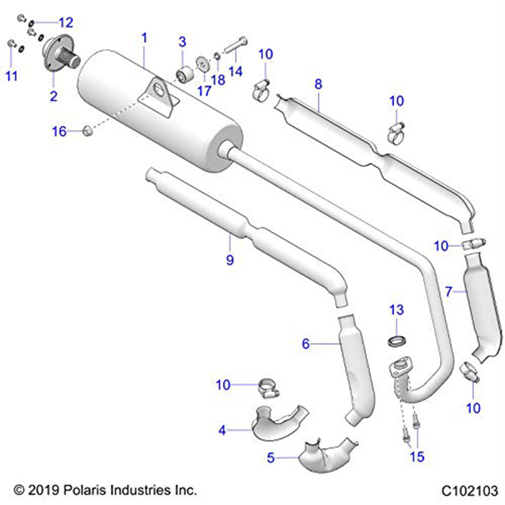 Polaris 7082359 Hose Clamp RZR Sportsman Outlaw 570 450 SP 2018-2025