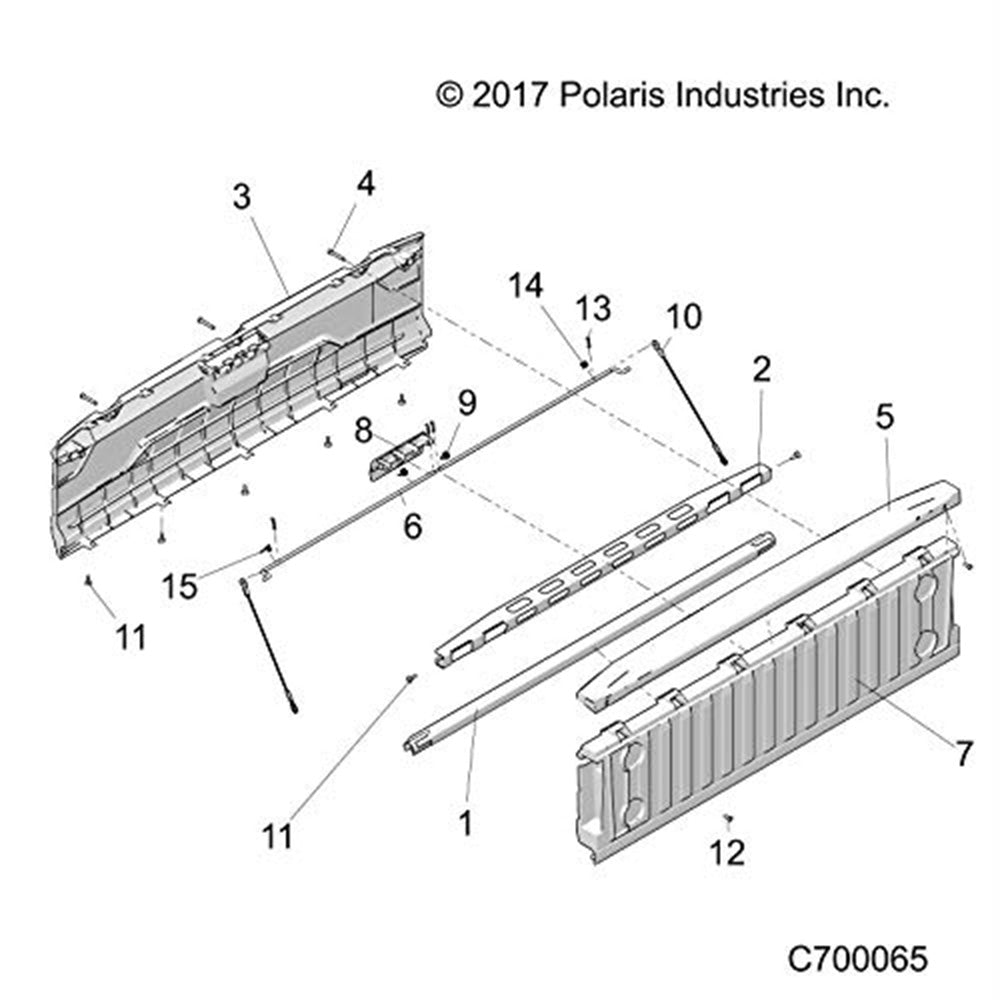 Polaris 7082363 Tailgate Cable Ranger Trail Boss Pro XD 1000 XP  Crew 2018-2025
