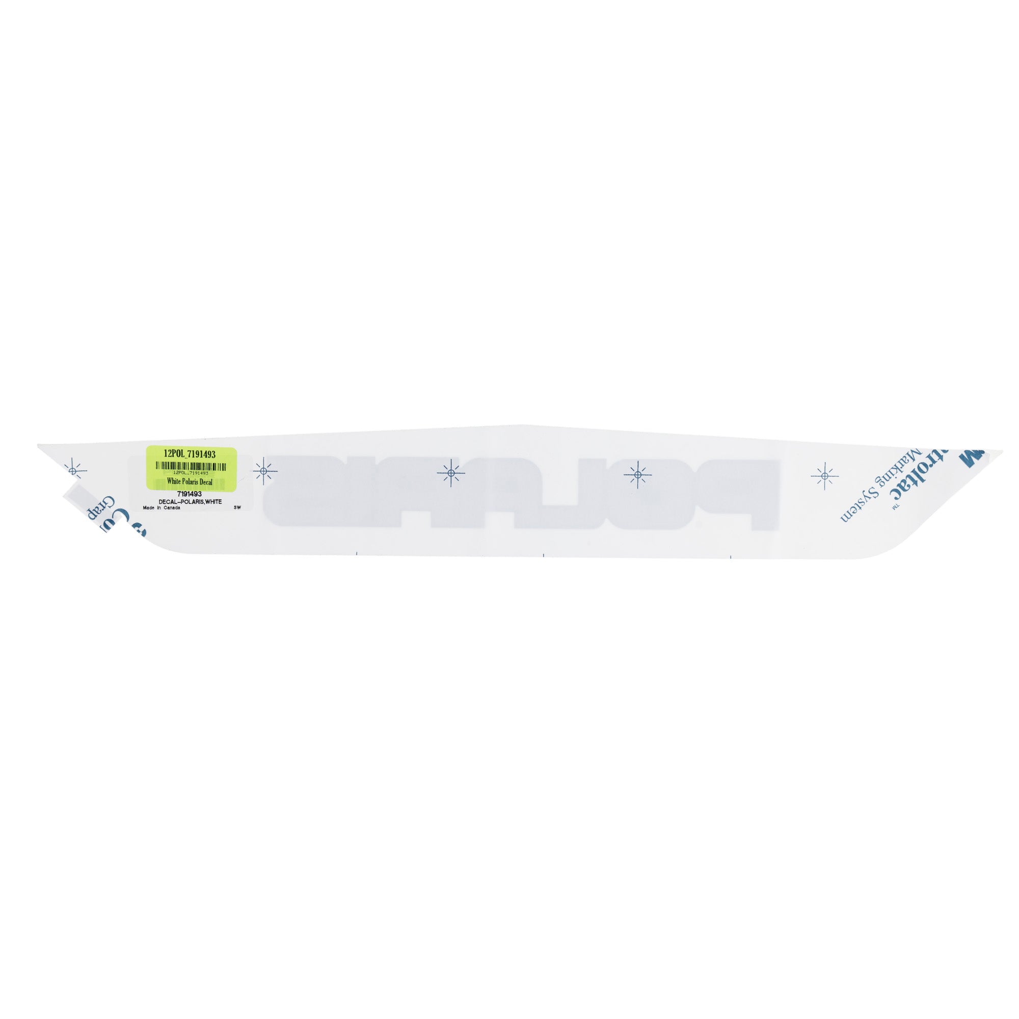 Polaris 7191493 White Decal RZR XP EPS Ultimate Pro Premium 2020