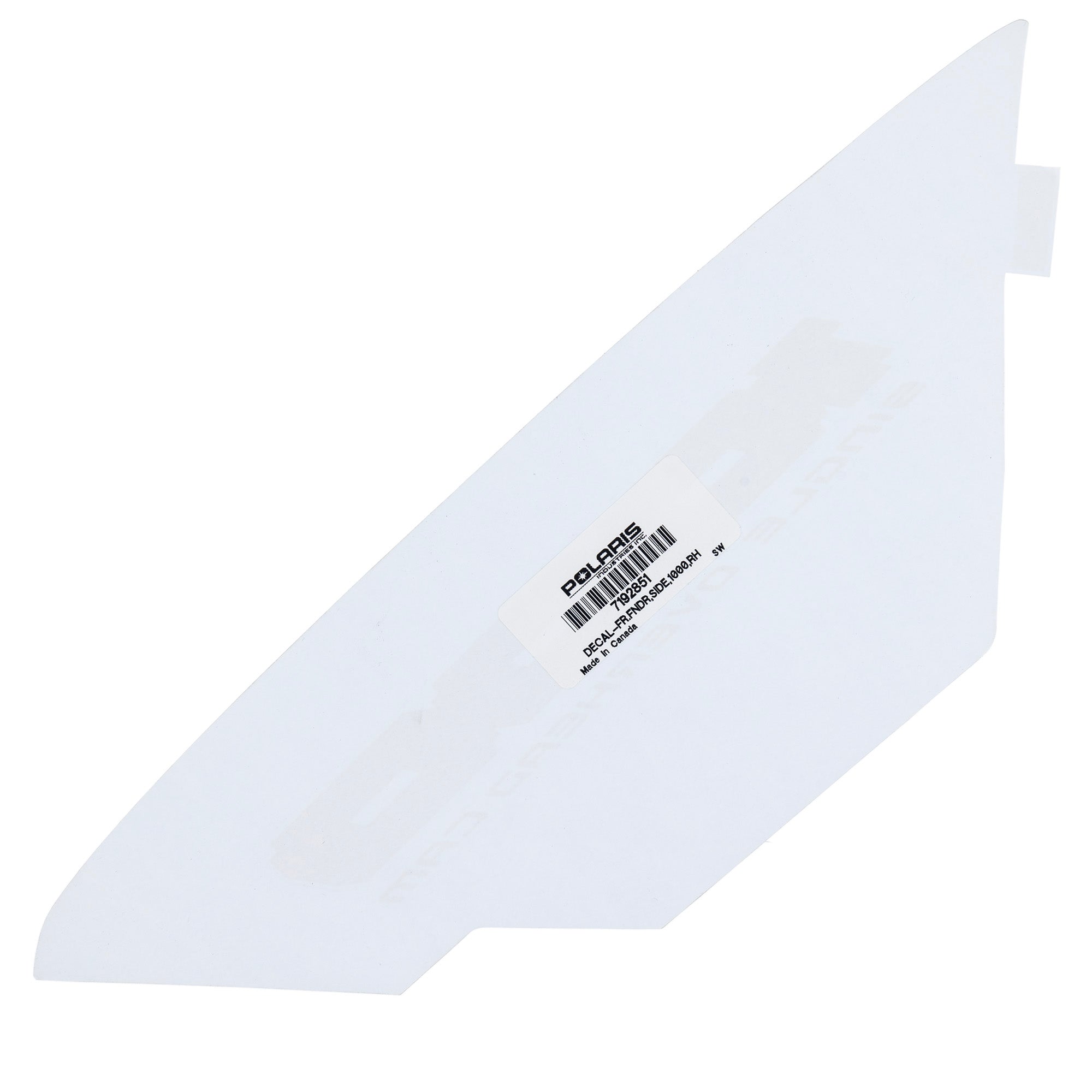 Polaris 7192851 Front Right Hand 1000 Side Fender Decal Ranger EPS 1000