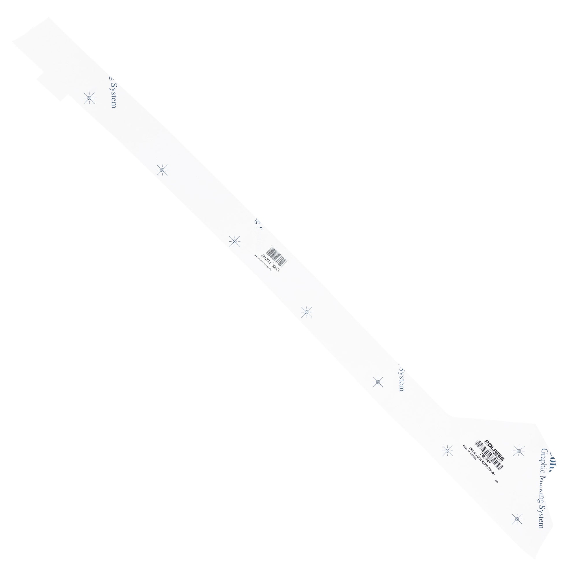 Polaris 7193747 Right Hand Top Upper Door Decal RZR Turbo XP EPS 4