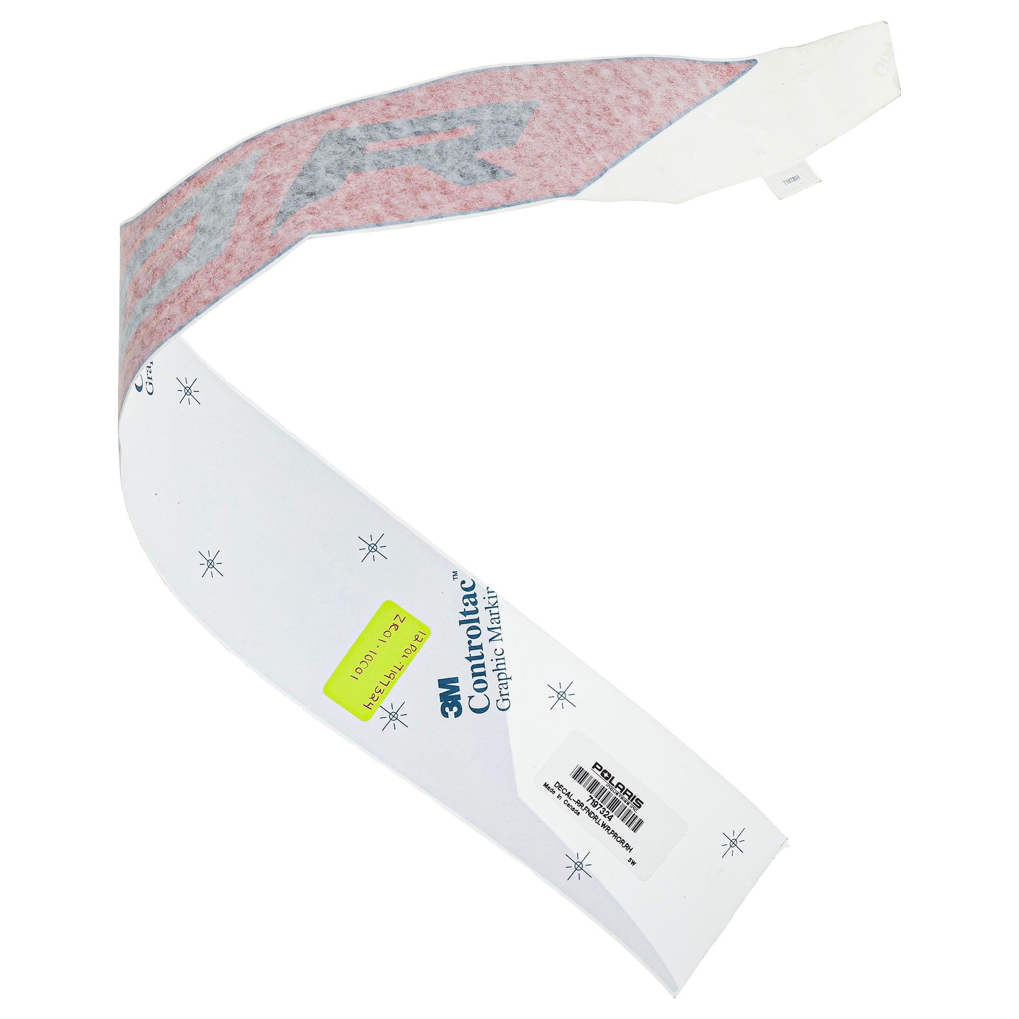 Polaris 7197324 Rear Lower Right Fender Pro R Decal