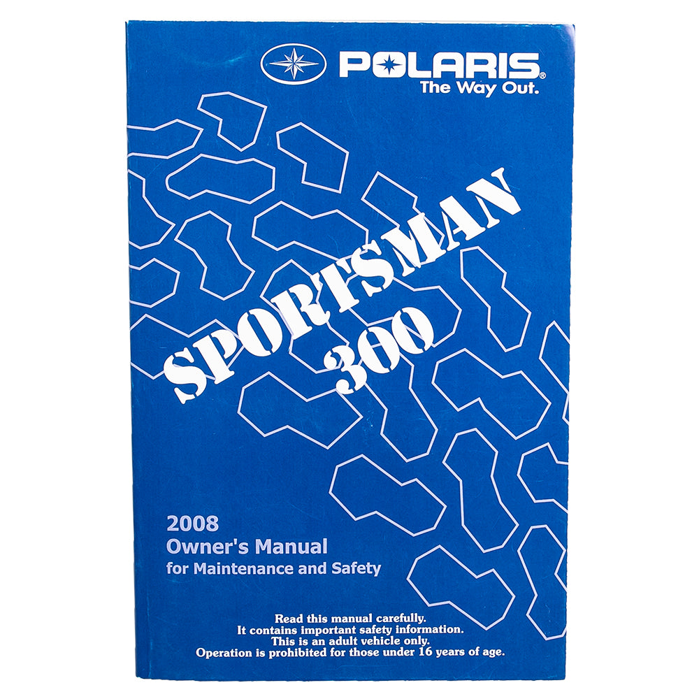 Polaris 9921335 Owners Manual 2008 Sportsman 300 4X4 Sportsman 300 2008