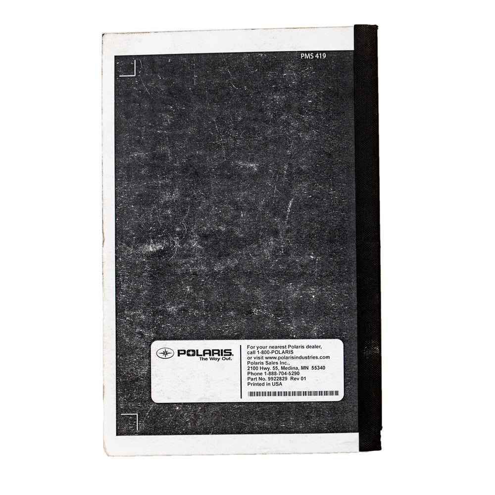 Genuine OEM Polaris Owners Manual Rush 9922829