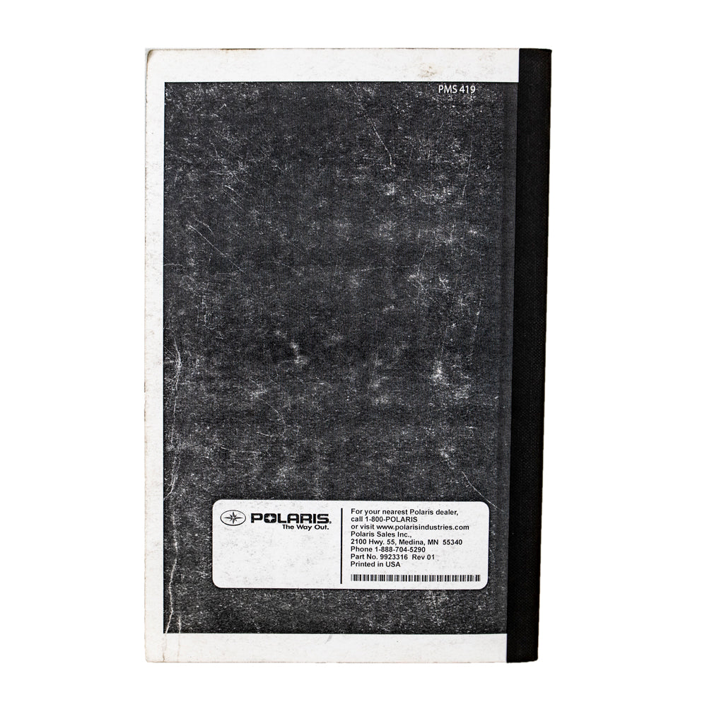 Genuine OEM Polaris Owners Manual Rush 9923316