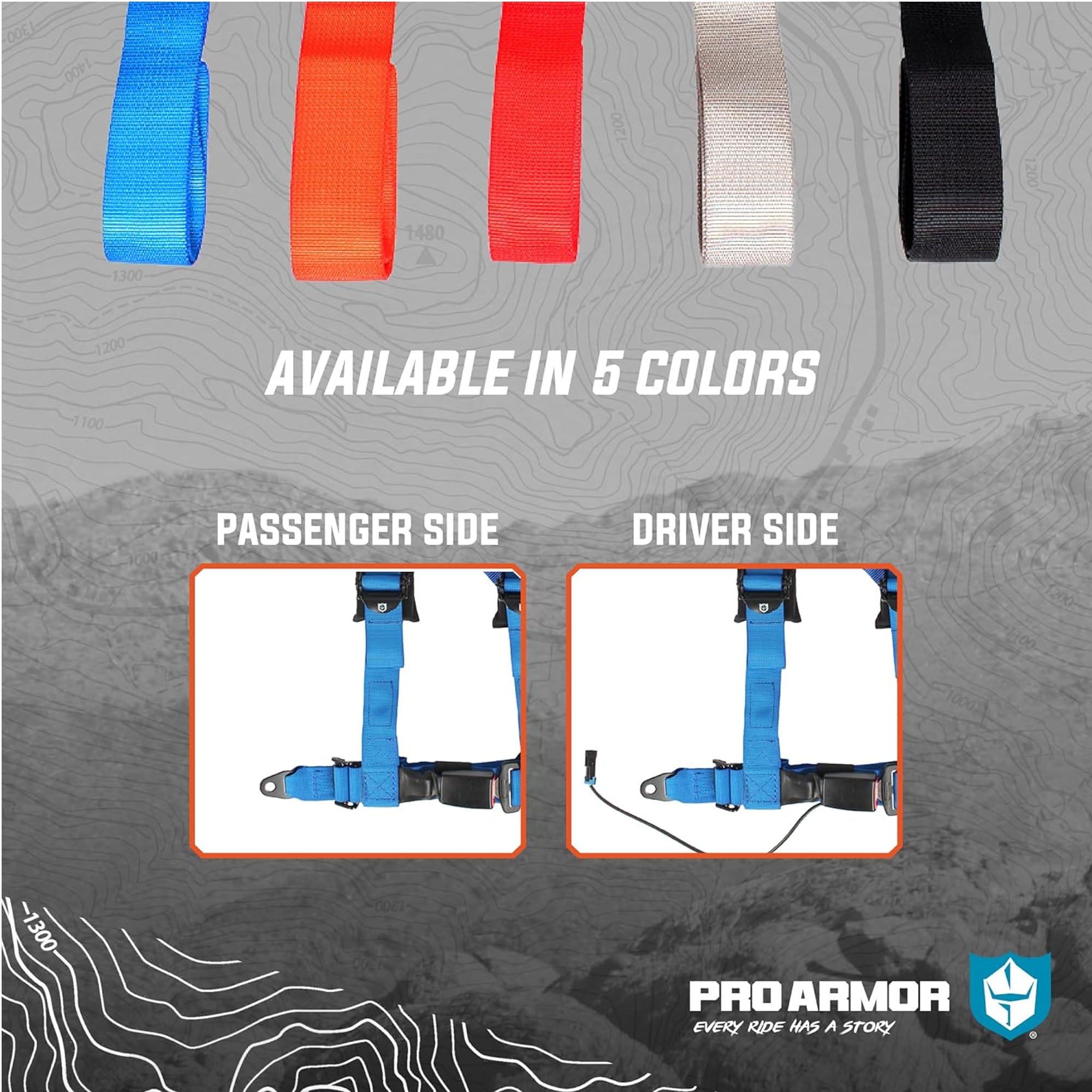 Polaris A16UH349BU Passenger Side 4Pnt Auto Buck Blu