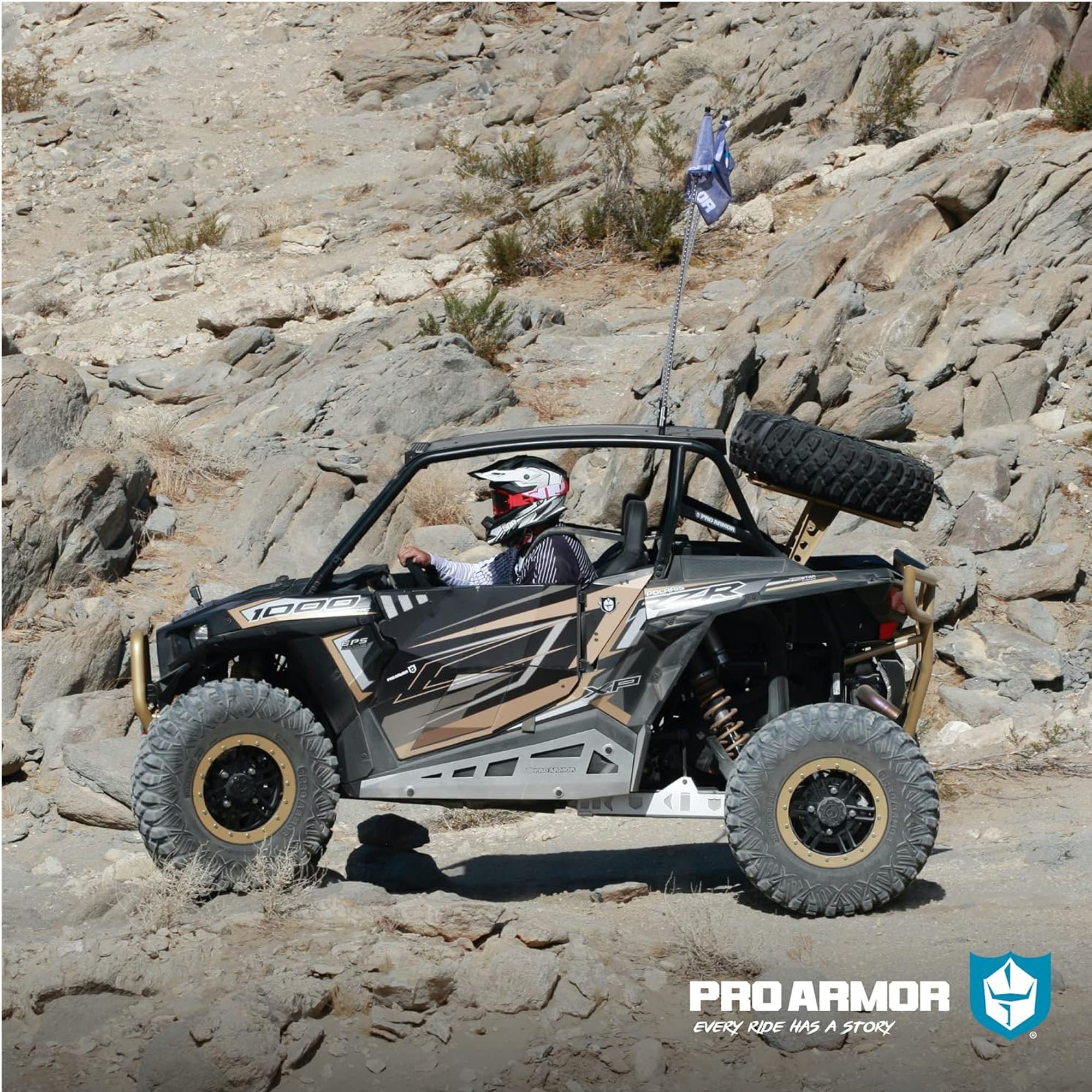 Polaris A16UH349BU Passenger Side 4Pnt Auto Buck Blu