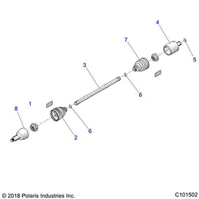 Polaris Rear Drive Shaft 1334203