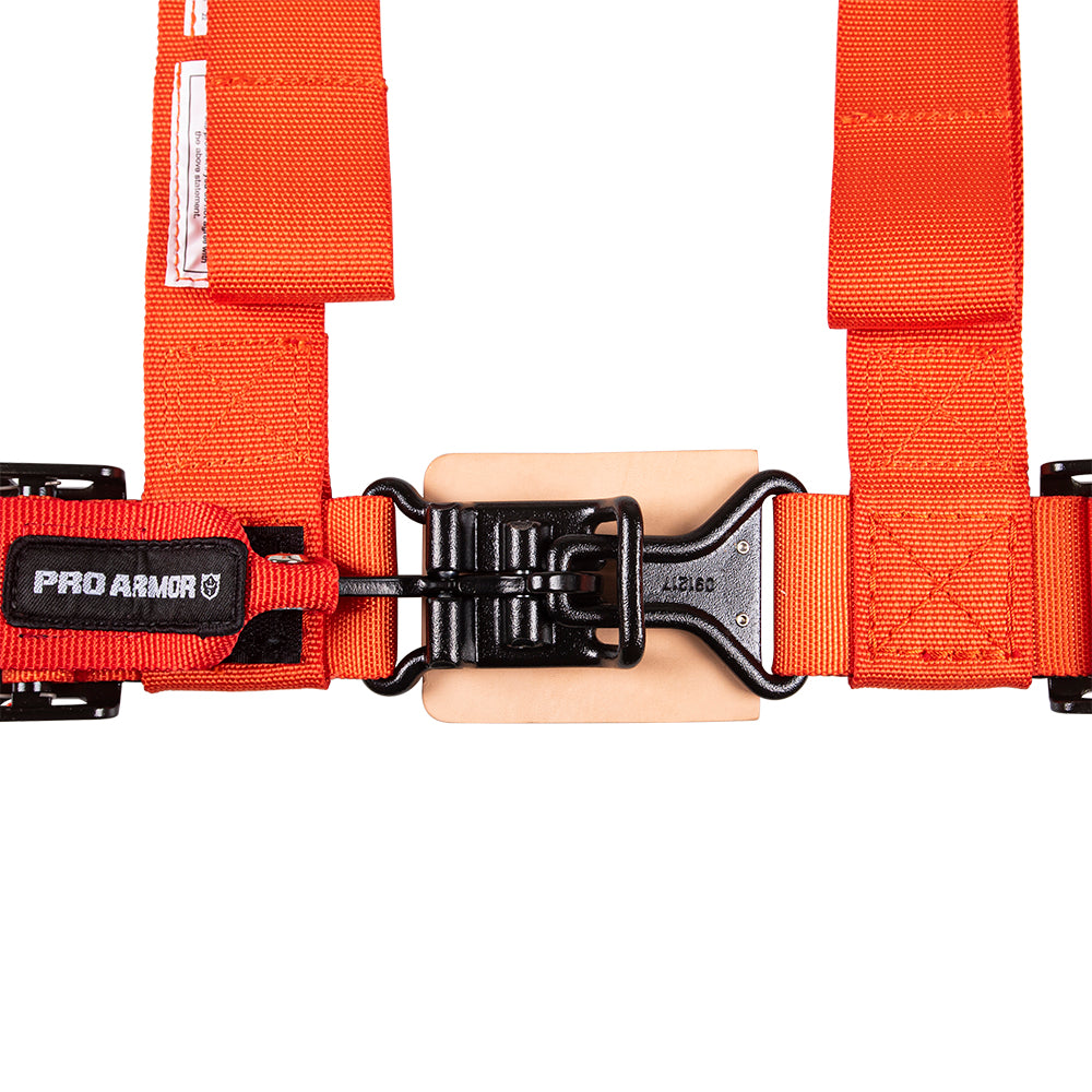 Pro Armor Orange Seat Belt 4 Point 2" Harness A114220OR