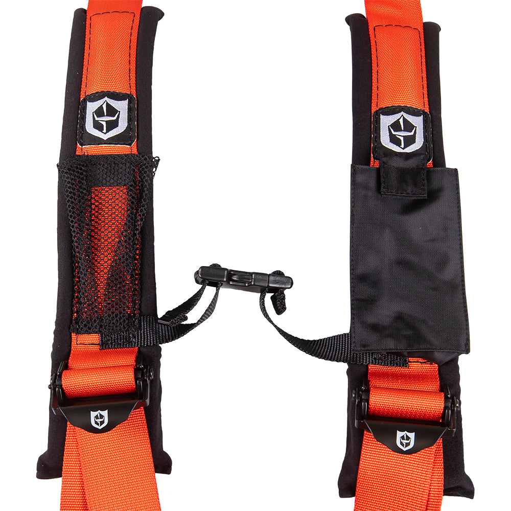 Pro Armor A114220OR Orange 4-Point Harness 2" Straps, 2 Pack