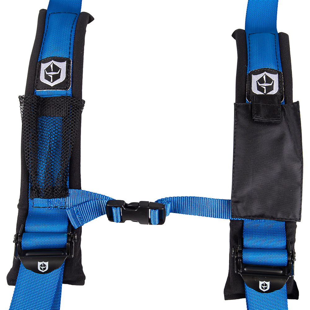 Pro Armor A114220VB Voodoo Blue 4-Point Harness 2" Straps, 4 Pack