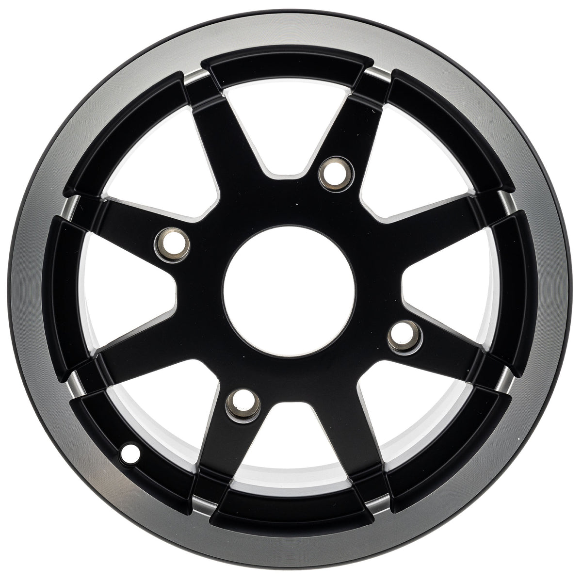Polaris Matte Black Front Rim 12 x 6 1521106-458