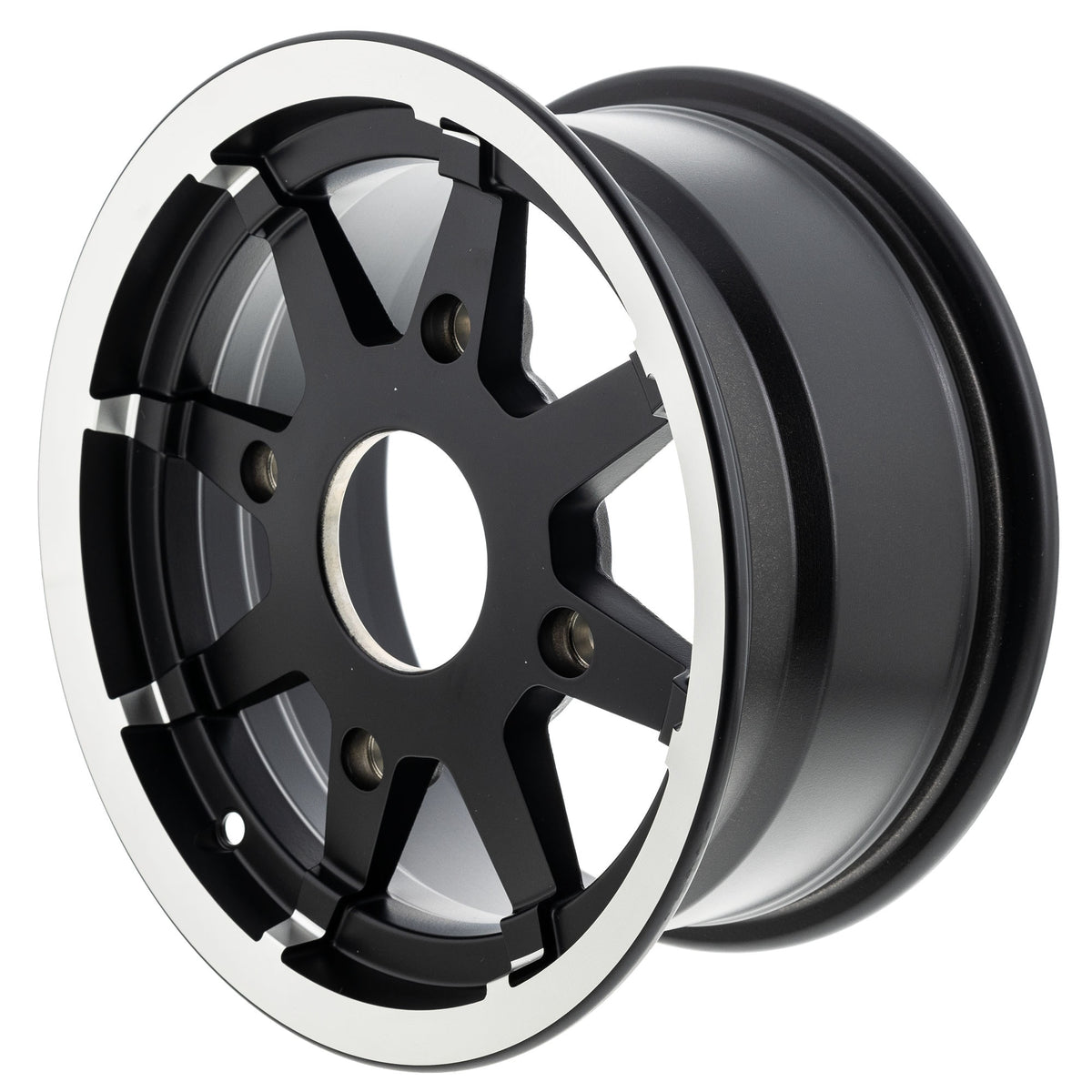 Polaris Matte Black Front Rim 12 x 6 1521106-458 alternate view