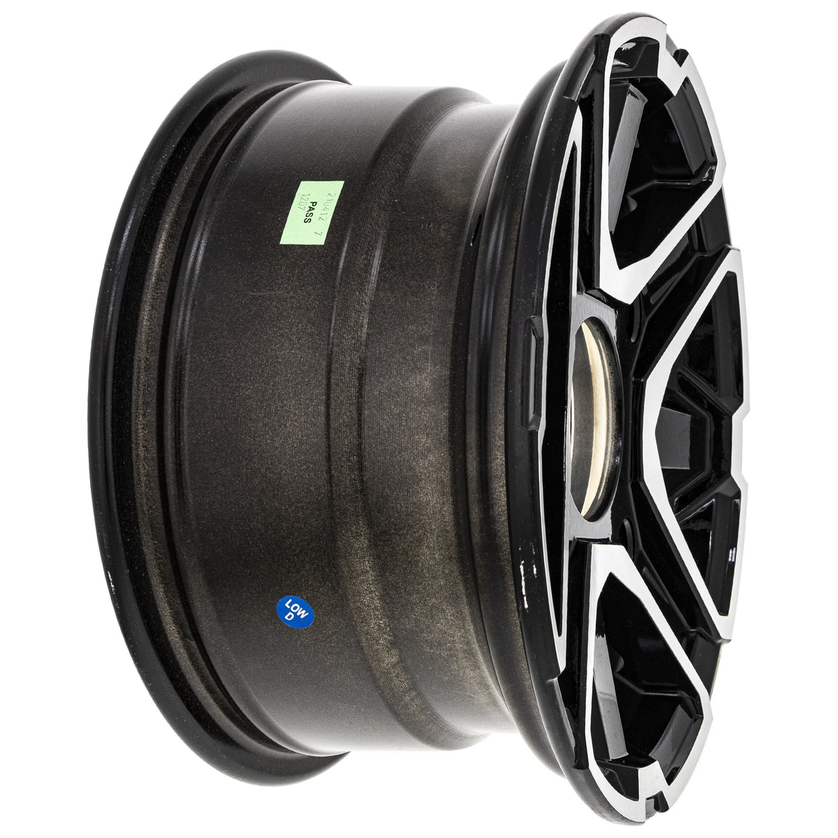 Polaris Gloss Black Front 12X6 Rim 1521629-067 alternate view