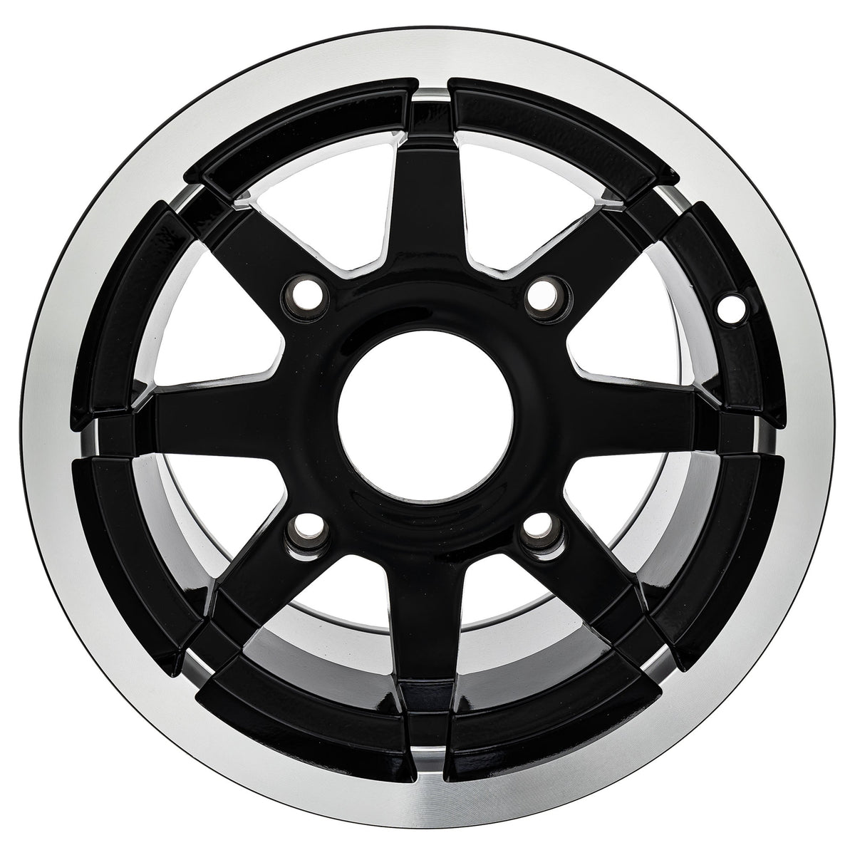 Polaris Gloss Black Rear Cast 12X8 Rim 1522160-067