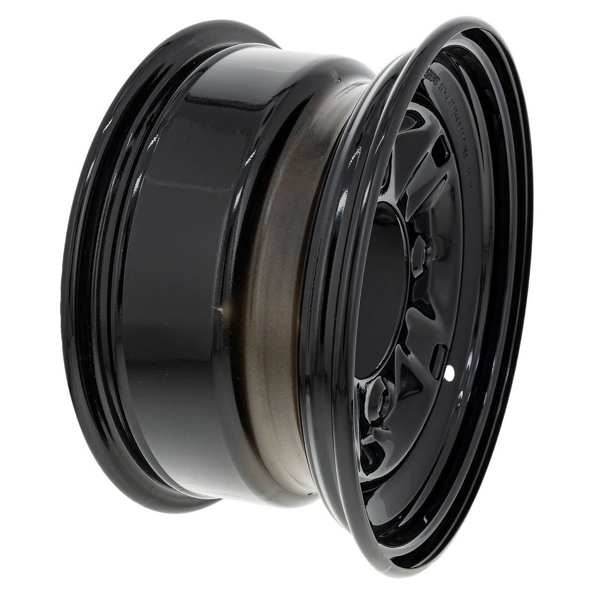 Polaris Gloss Black Front 12X6 Rim 10 GA 1523343-067 alternate view