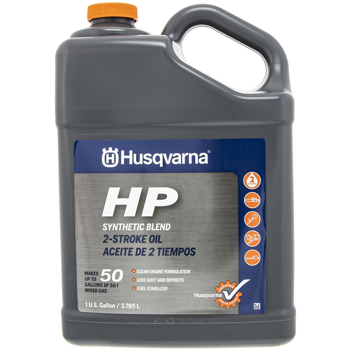 Husqvarna 1 Gallon HP 2-Stroke Engine Oil High Performance Synthetic Blend 50:1 1GHP