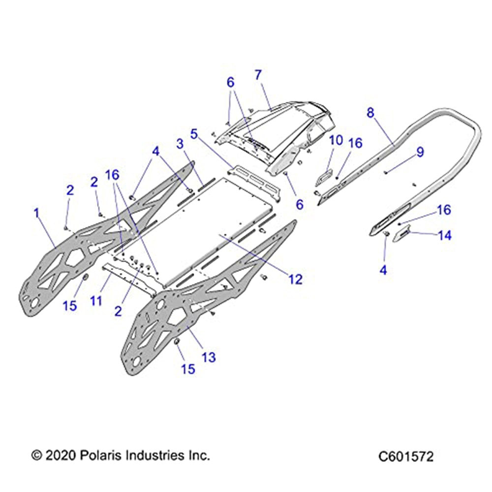 Polaris Bright White Extruded Bumper 2208399-133
