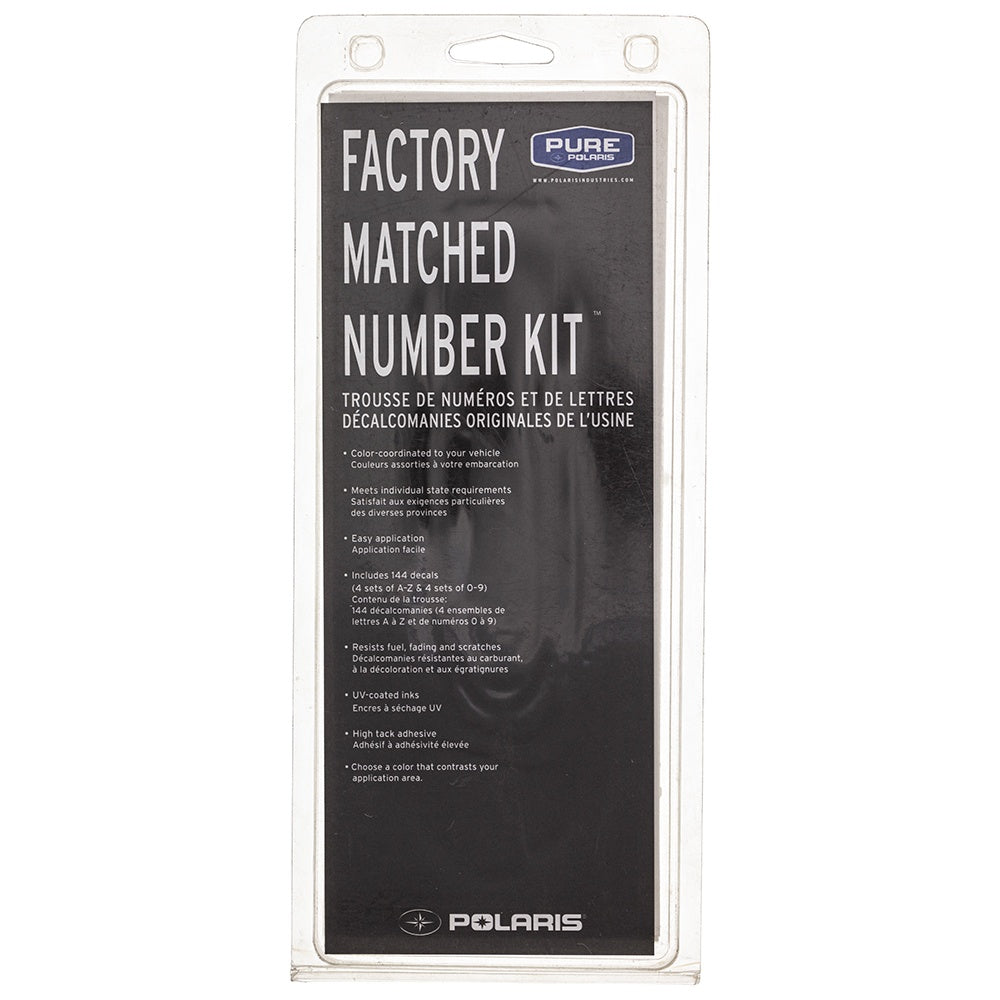 Polaris Blue Registration Number Kit 2859017-02 alternate view
