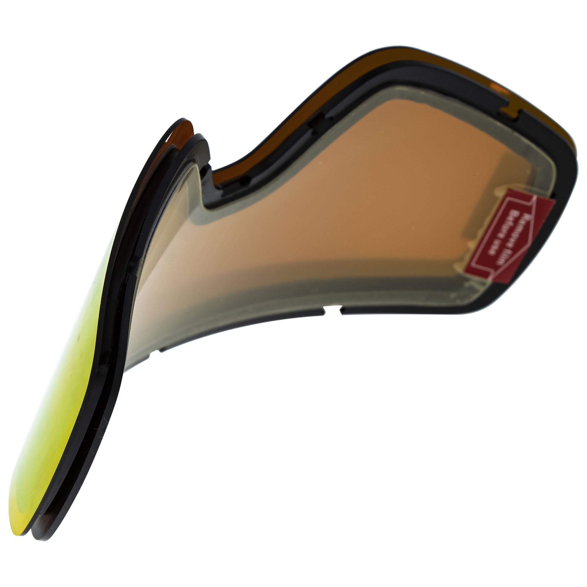 BRP 4486720017 Ski-Doo EDGE Goggles Chromed RPM Replacement Lens UV - Lava Red - One Size