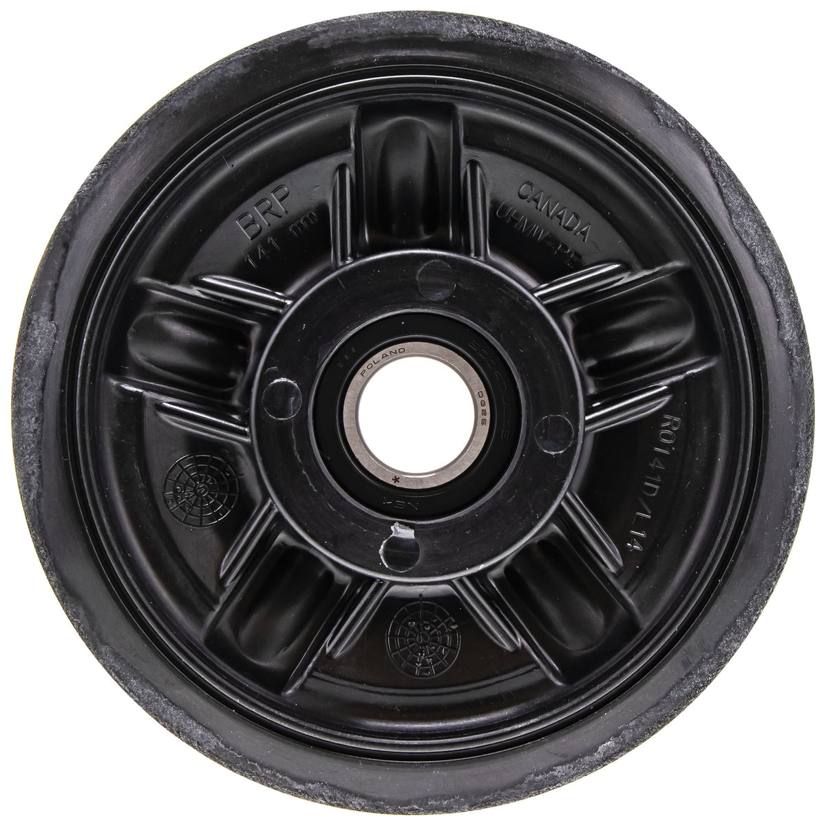 BRP 503191312 Can-Am Ski-Doo WHEEL 141 WITH PATTERN ASSEMBLY, YELLOW