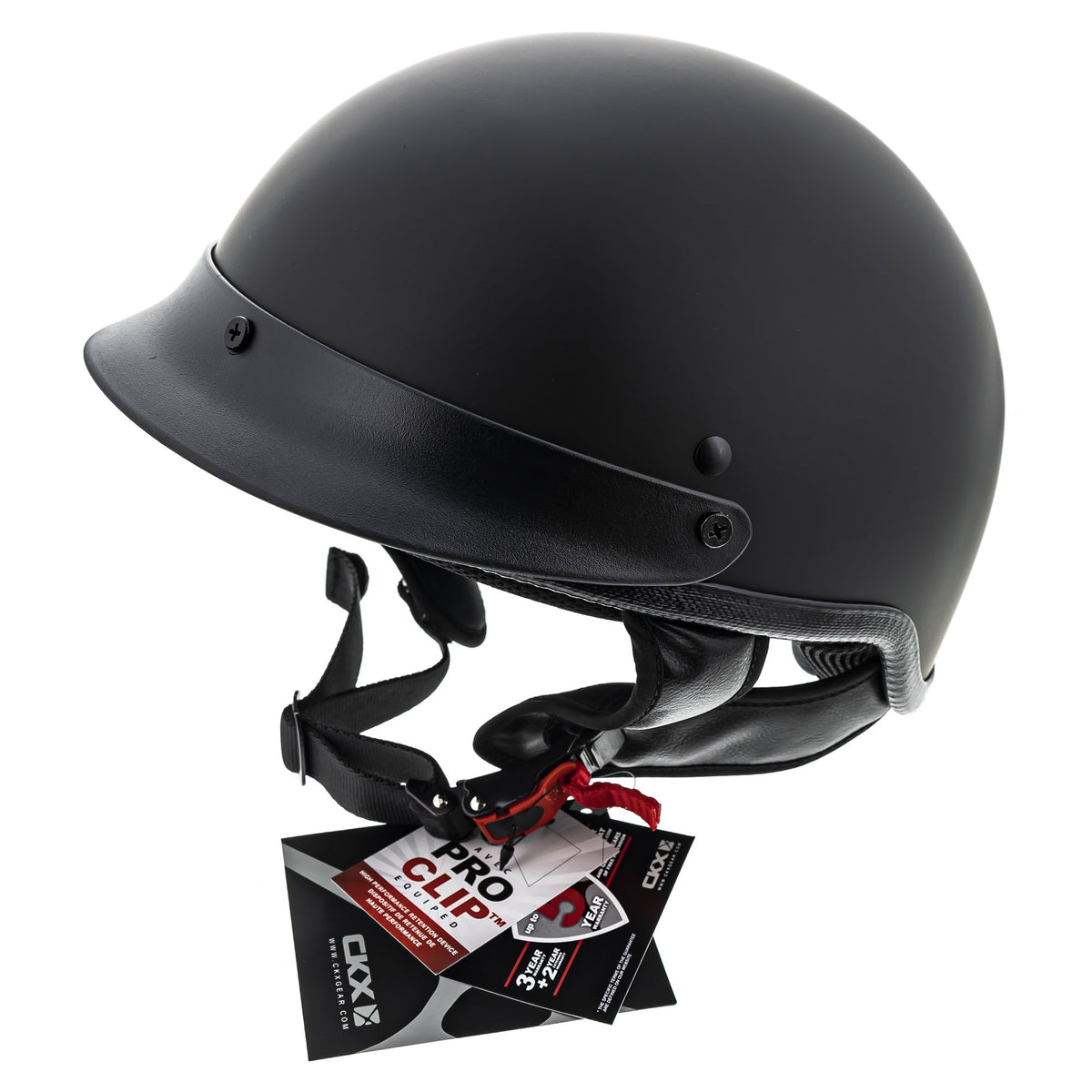 CKX Matte Black Bullet Half Helmet