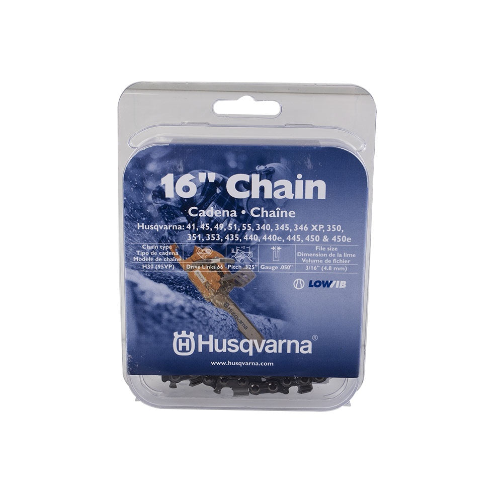Husqvarna 16" Chain .325" Pitch .050" Gauge 66DL 531300437