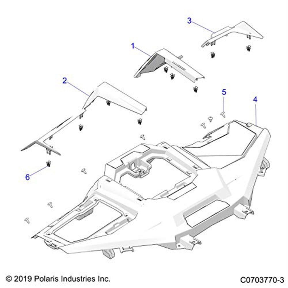 Polaris Titanium Right Hand Trim Dash Panel 5455774-653