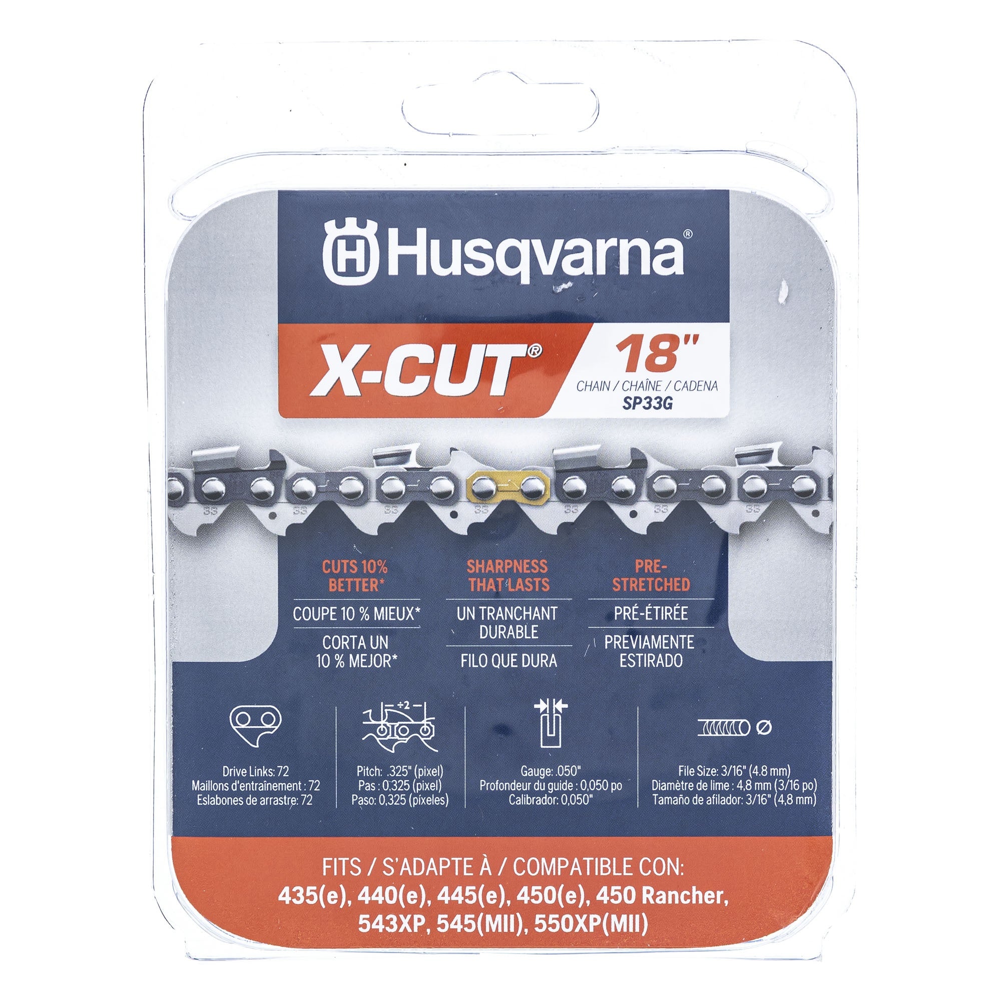 Husqvarna 581643603 18" Chainsaw Chain .325 050 72DL