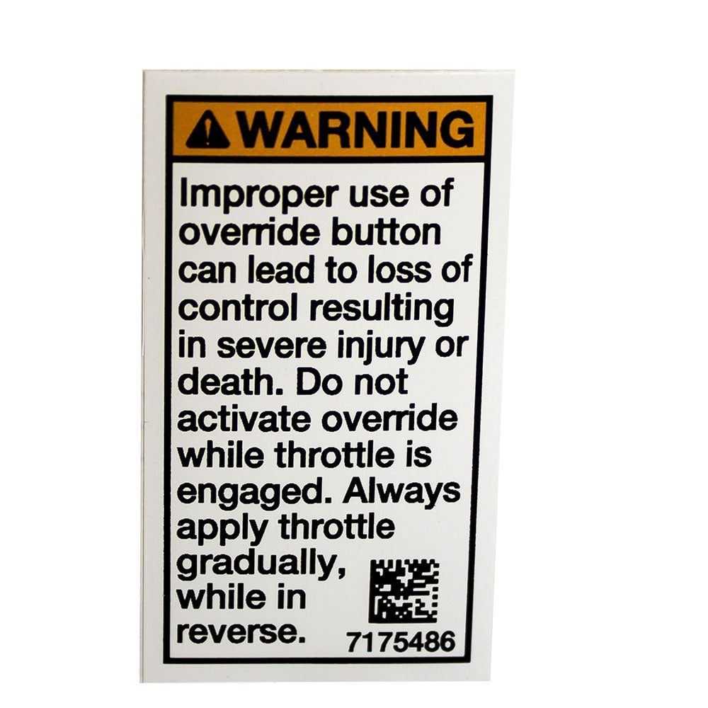 Polaris Polaris Override Warning Decal 7175486