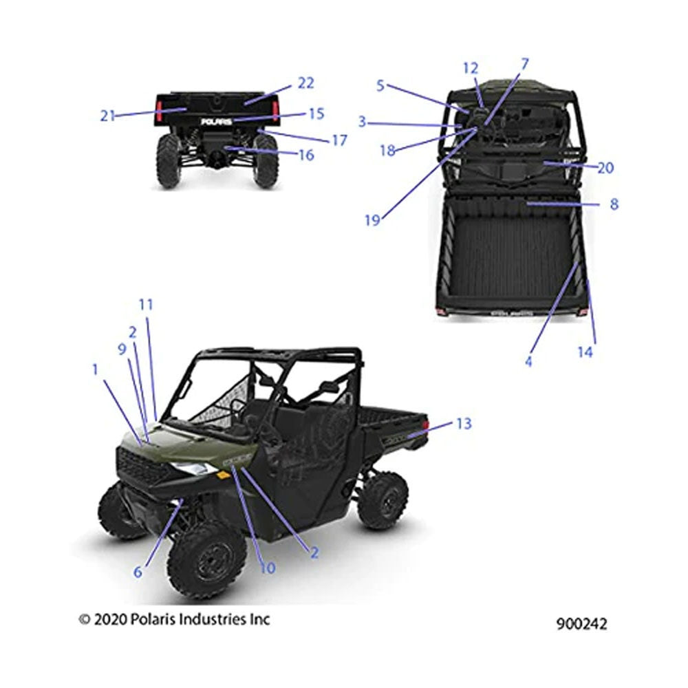 Polaris Right Hand ABS Ranger Decal 7191007