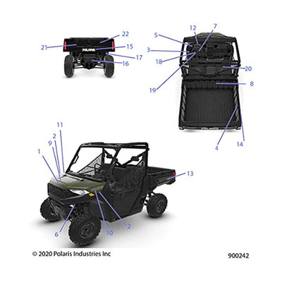 Polaris Right ABS Ranger Decal 7191007