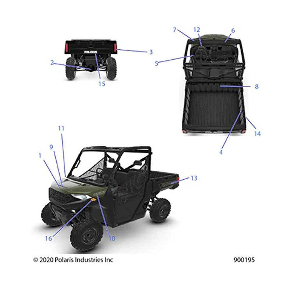 Polaris Center Hood Decal 7191506