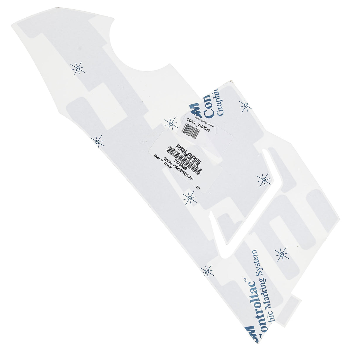 Polaris Bottom Right High Lift Decal 7193520 850 2021