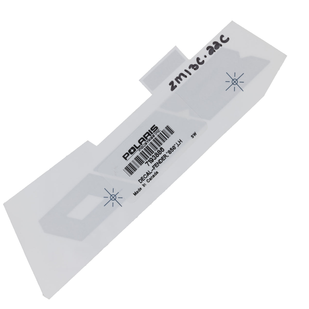 Polaris Left Hand 850 Fender Decal 7193886 alternate view