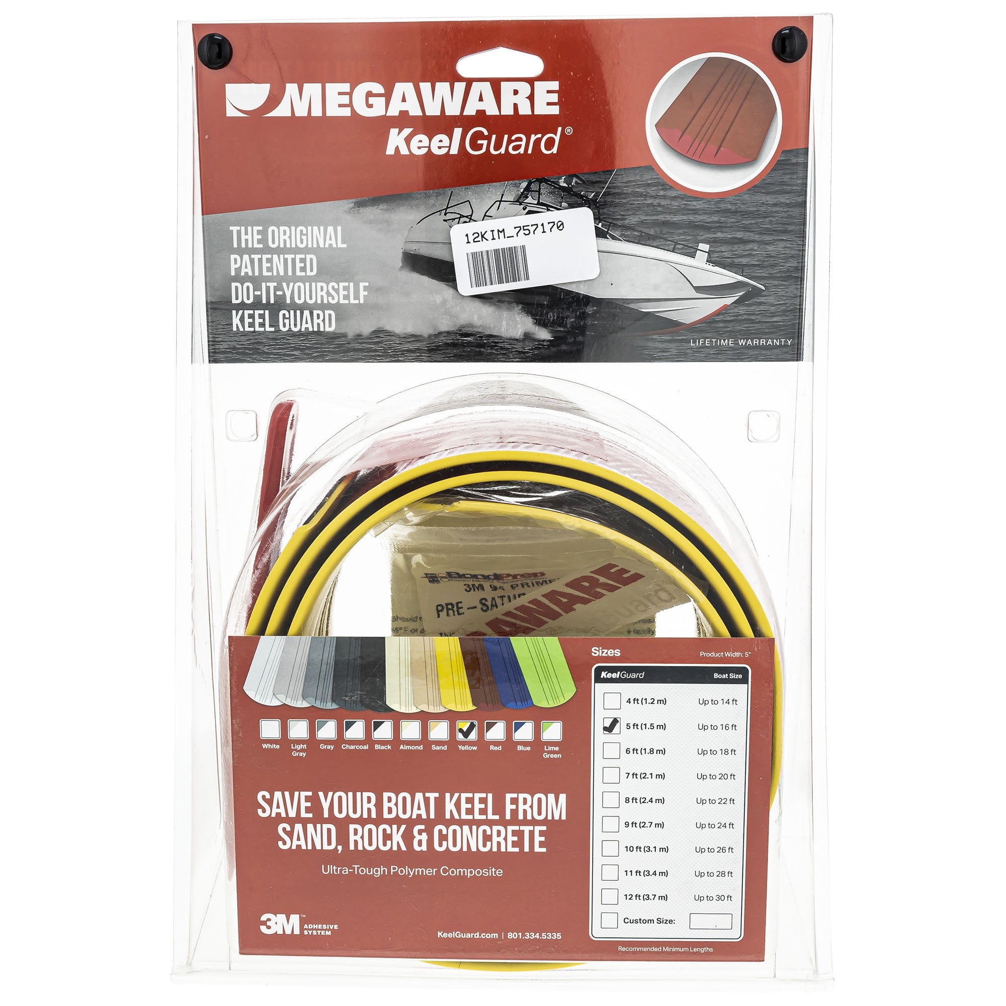 CKX Megaware 757170 Megaware Keel Guard|Keelguard 5 Yellow