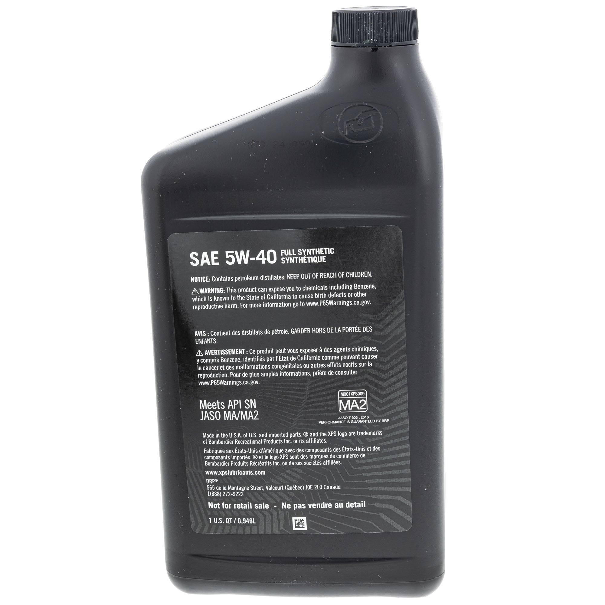 Can-Am 9779488 BRP  4T 5W-40 Full Synthetic Oil Change Kit 500 V-Twin