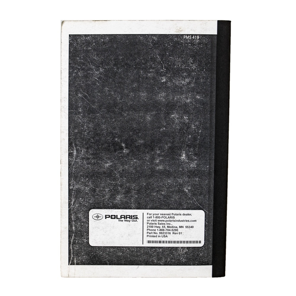 Polaris Owners Manual 2012 600 800 Rush Pro-Ride 9923316 alternate view
