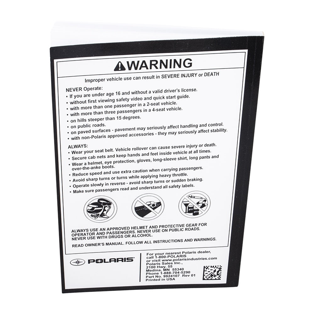 Polaris Owners Manual 9924107 alternate view